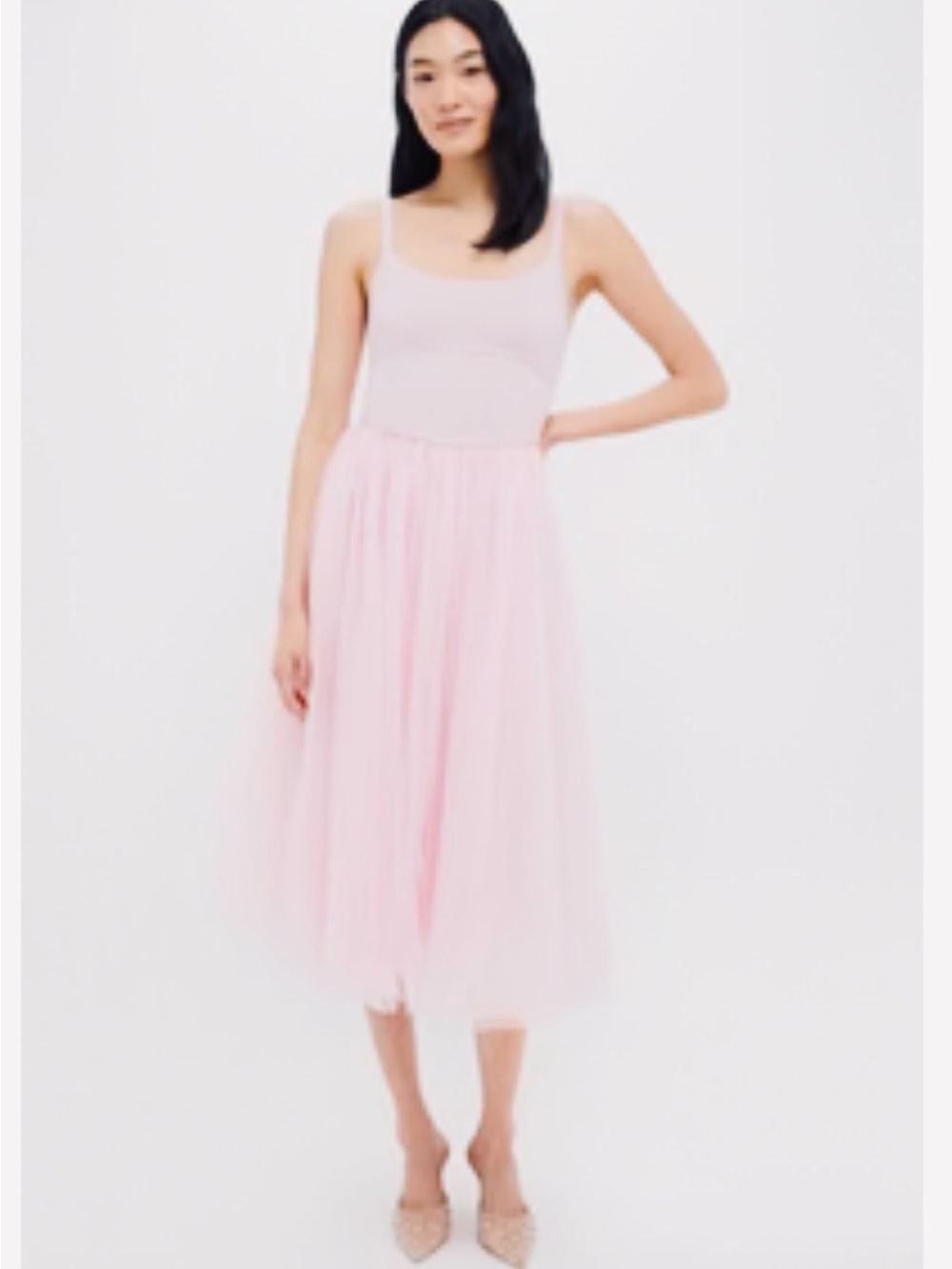 Tuckernuck Light Pink Tulle Midi Skirt